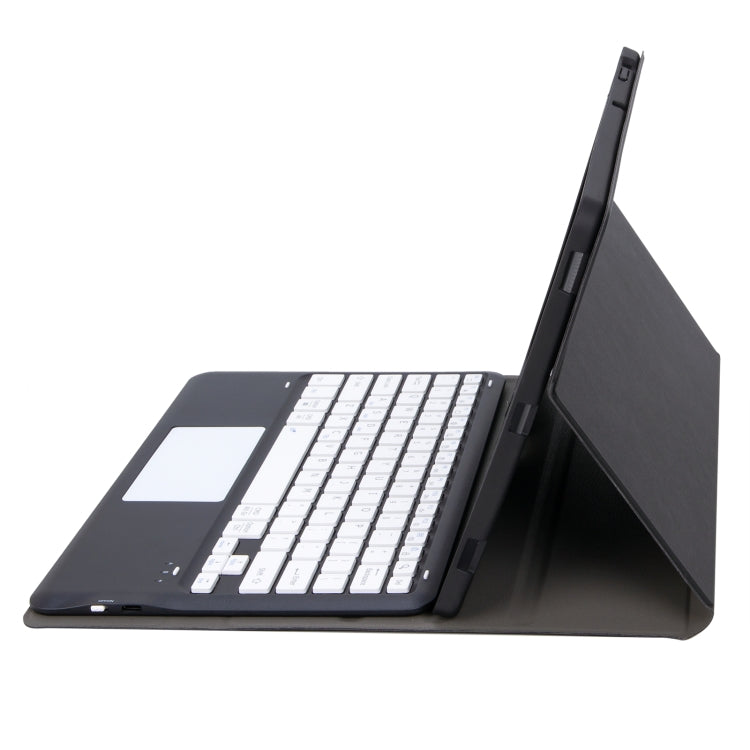 For Samsung Galaxy Tab S9+ A810B-A Touch Pad Detachable Bluetooth Keyboard Leather Tablet Case(Black+White) - Samsung Keyboard by PMC TechLife | Online Shopping South Africa | PMC TechLife