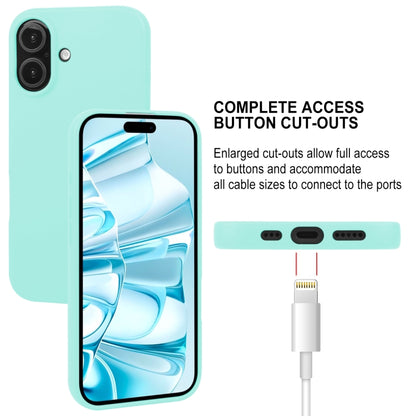 For iPhone 16 GOOSPERY SOFT FEELING Liquid TPU Soft Phone Case(Mint Green) - iPhone 16 Cases by GOOSPERY | Online Shopping South Africa | PMC Jewellery | Buy Now Pay Later Mobicred