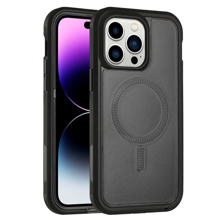 For iPhone 14 Pro Max Defender Series XT MagSafe Magnetic PC + TPU Shockproof Phone Case(Black) - iPhone 14 Pro Max Cases by PMC TechLife | Online Shopping South Africa | PMC TechLife