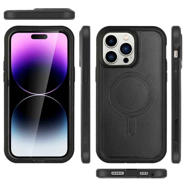 For iPhone 14 Pro Max Defender Series XT MagSafe Magnetic PC + TPU Shockproof Phone Case(Black) - iPhone 14 Pro Max Cases by PMC TechLife | Online Shopping South Africa | PMC TechLife