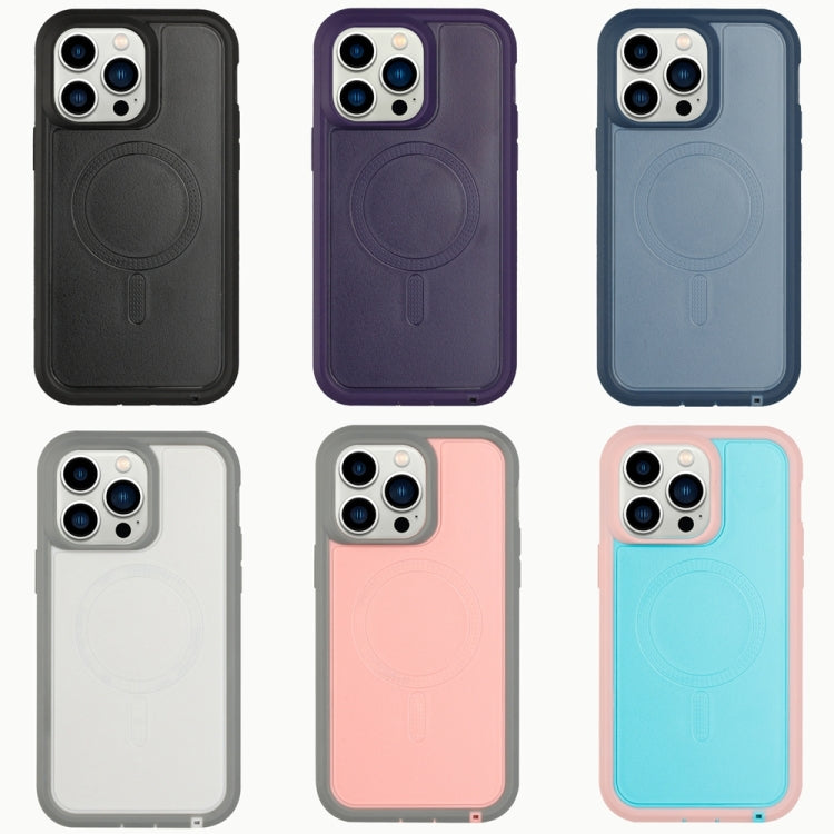 For iPhone 13 Pro Max Defender Series XT MagSafe Magnetic PC + TPU Shockproof Phone Case(Turquoise+Pink) - iPhone 13 Pro Max Cases by PMC TechLife | Online Shopping South Africa | PMC TechLife