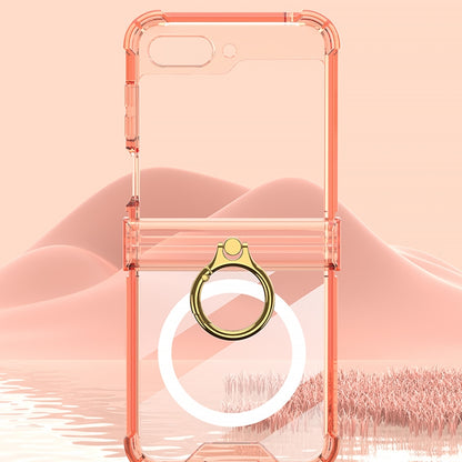 For Samsung Galaxy Z Flip6 GKK MagSafe Airbag Hinge Shockproof Phone Case with Ring Holder(Orange) - Galaxy Z Flip6 5G Cases by GKK | Online Shopping South Africa | PMC Jewellery | Buy Now Pay Later Mobicred