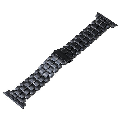 For Apple Watch Series 5 44mm Five Beads Titanium Steel Watch Band(Black) - Watch Bands by PMC Jewellery | Online Shopping South Africa | PMC Jewellery