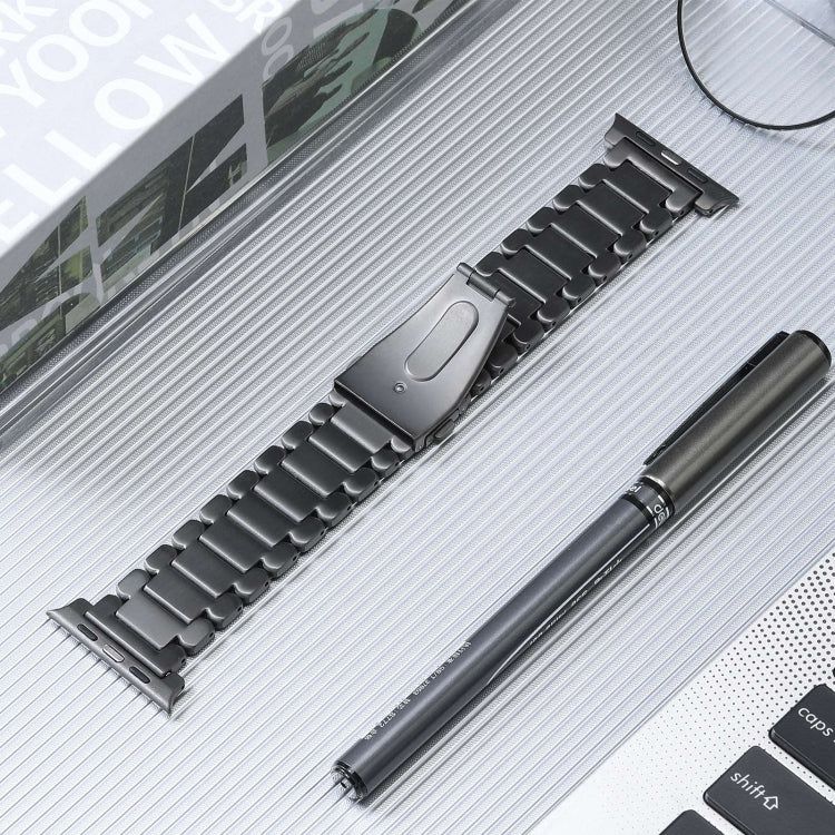 For Apple Watch Series 2 42mm Five Beads Titanium Steel Watch Band(Grey) - Watch Bands by PMC TechLife | Online Shopping South Africa | PMC TechLife