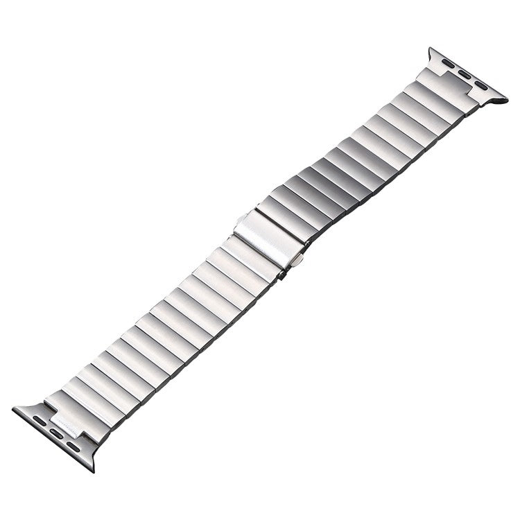 For Apple Watch 42mm Flat Buckle Stainless Steel Watch Band(Silver) - free shipping - PMC TechLife - Order now!