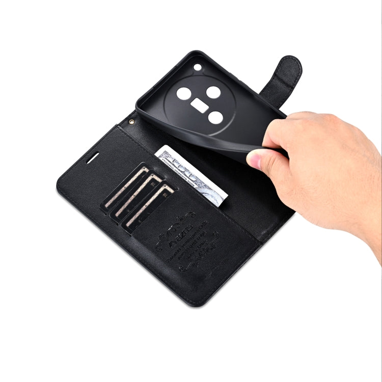 For OPPO Find X7 AZNS Sheepskin Texture Flip Leather Phone Case(Black) - OPPO Cases by AZNS | Online Shopping South Africa | PMC TechLife | Buy Now Pay Later Mobicred