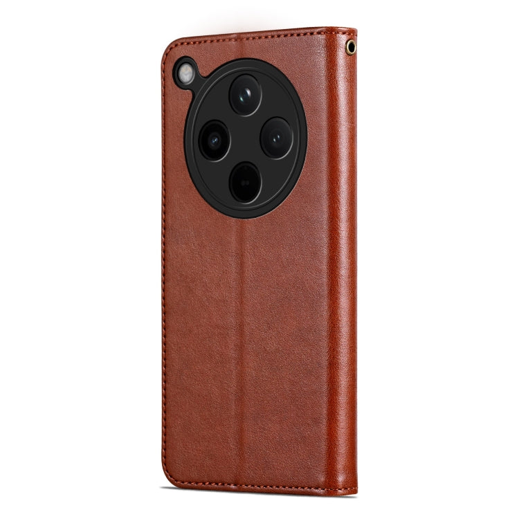 For OPPO Find X8 AZNS Sheepskin Texture Flip Leather Phone Case(Brown) - Find X8 Cases by AZNS | Online Shopping South Africa | PMC Jewellery | Buy Now Pay Later Mobicred