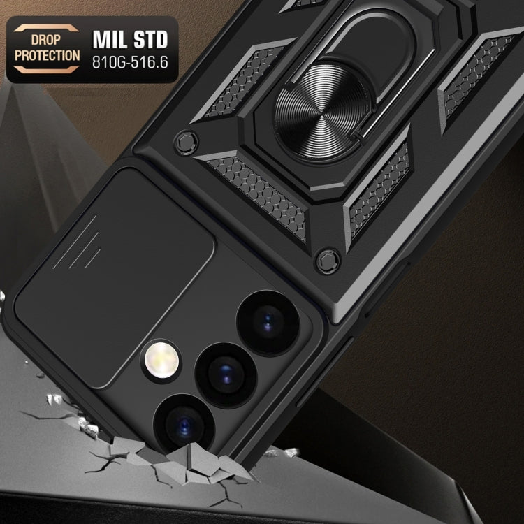 For Samsung Galaxy S24 5G Sliding Camera Cover Design TPU+PC Phone Case(Rose Gold) - Galaxy S24 5G Cases by PMC TechLife | Online Shopping South Africa | PMC TechLife