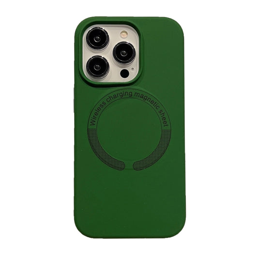 For iPhone 15 Pro Magsafe Magnetic Silicone Phone Case(Green) - iPhone 15 Pro Cases by PMC Jewellery | Online Shopping South Africa | PMC Jewellery