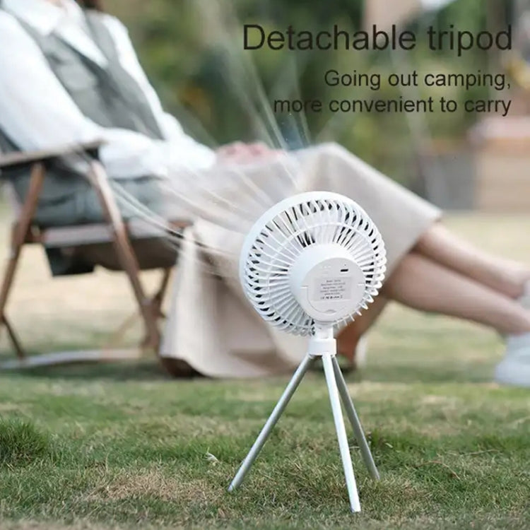 DQ213 4000mAh Outdoor Portable Camping Fan Tent Hanging Vertical Light(Black Grey) - Electric Fans by PMC Jewellery | Online Shopping South Africa | PMC Jewellery | Buy Now Pay Later Mobicred