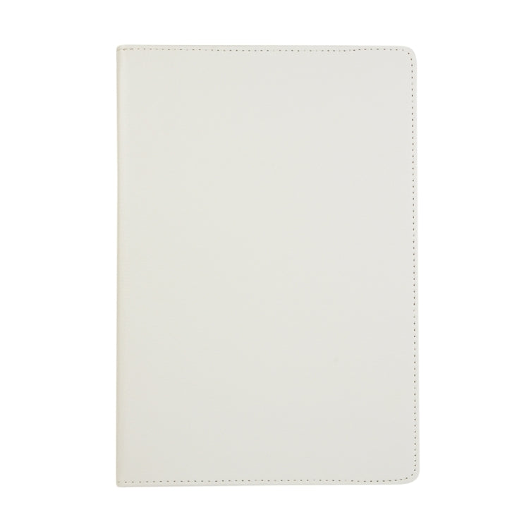 For Samsung Galaxy Tab S10 FE / S9 FE / S9 Litchi Texture 360 Degrees Rotation Holder Leather Tablet Case(White) - free shipping - PMC Jewellery - Order now!