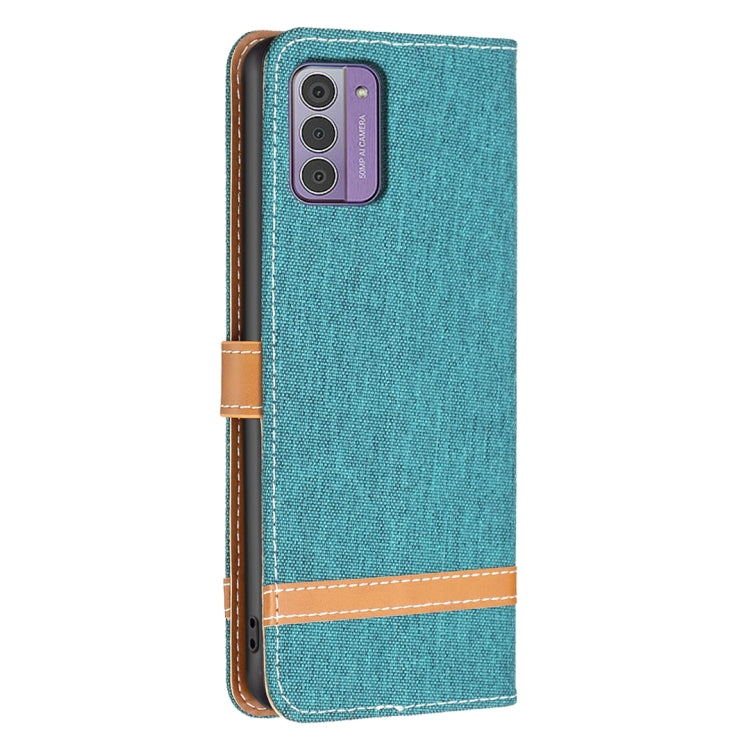 For Nokia G42/G310 Color Matching Denim Texture Horizontal Flip Leather Case(Green) - Nokia Cases by PMC Jewellery | Online Shopping South Africa | PMC Jewellery | Buy Now Pay Later Mobicred