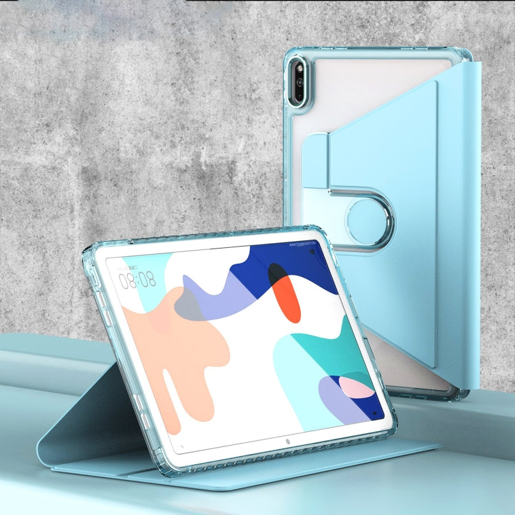 For Huawei MatePad 10.4 Clear 360 Rotation Stand Smart Leather Tablet Case(Baby Blue) - Huawei by PMC TechLife | Online Shopping South Africa | PMC TechLife | Buy Now Pay Later Mobicred