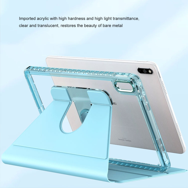 For Huawei MatePad 10.4 Clear 360 Rotation Stand Smart Leather Tablet Case(Baby Blue) - Huawei by PMC TechLife | Online Shopping South Africa | PMC TechLife | Buy Now Pay Later Mobicred