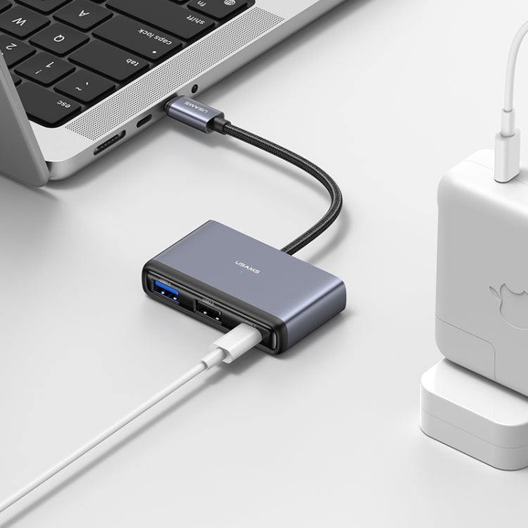 USAMS US-SJ627 4 in 1 Type-C Multifunctional Docking Station HUB - free shipping - PMC Jewellery - Order now!