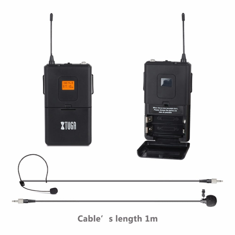 XTUGA A400-HB Professional 4-Channel UHF Wireless Microphone System with 2 Handheld & 2 Headset Microphone(UK Plug) - Microphone by XTUGA | Online Shopping South Africa | PMC TechLife | Buy Now Pay Later Mobicred