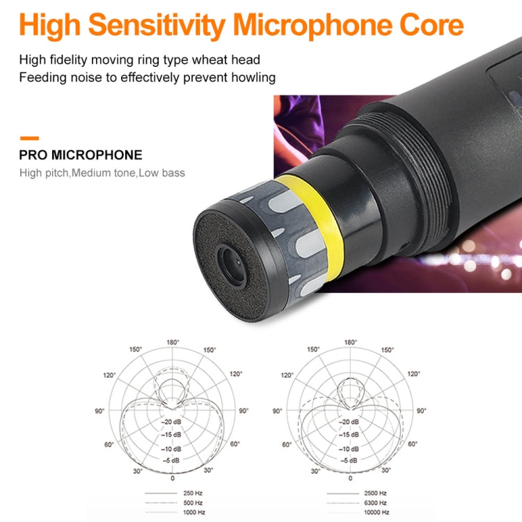 XTUGA S400 Professional 4-Channel UHF Wireless Microphone System with 4 Handheld Microphone(US Plug) - Microphone by XTUGA | Online Shopping South Africa | PMC TechLife | Buy Now Pay Later Mobicred