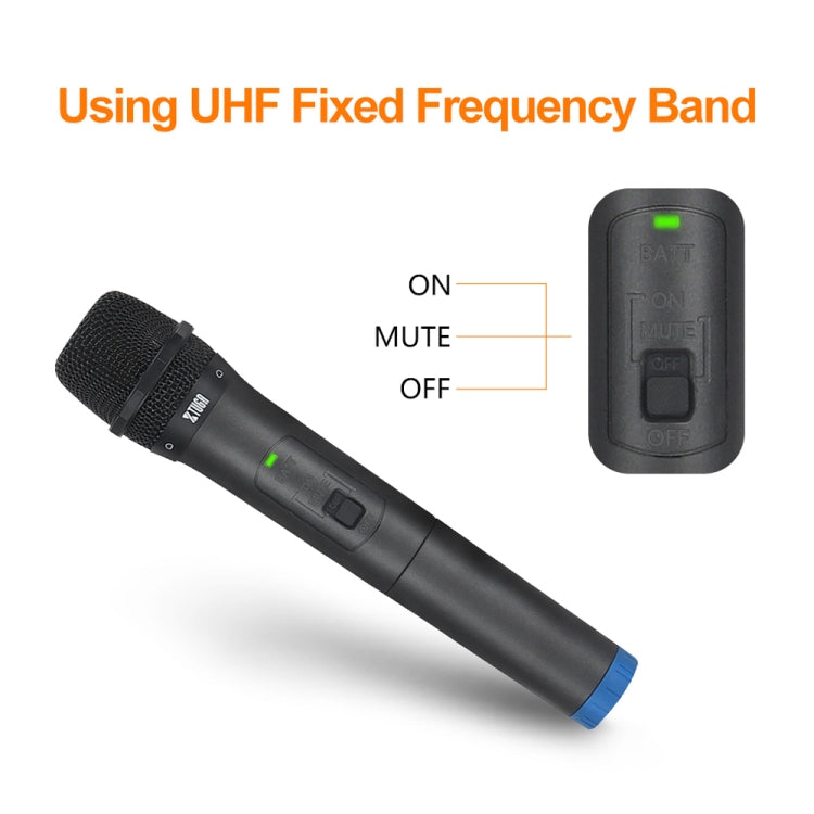 XTUGA S400 Professional 4-Channel UHF Wireless Microphone System with 4 Handheld Microphone(EU Plug) - Microphone by XTUGA | Online Shopping South Africa | PMC TechLife | Buy Now Pay Later Mobicred