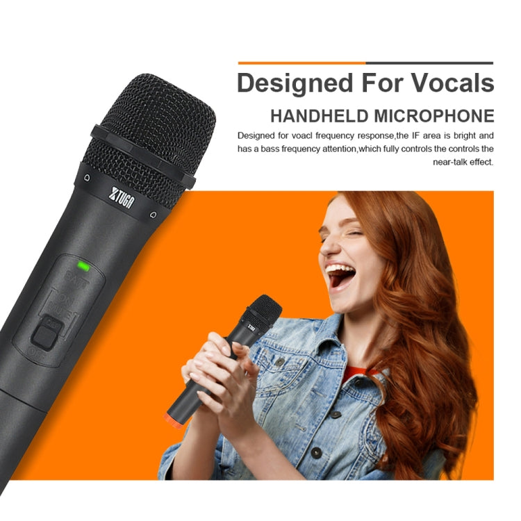 XTUGA S400 Professional 4-Channel UHF Wireless Microphone System with 4 Handheld Microphone(EU Plug) - Microphone by XTUGA | Online Shopping South Africa | PMC TechLife | Buy Now Pay Later Mobicred