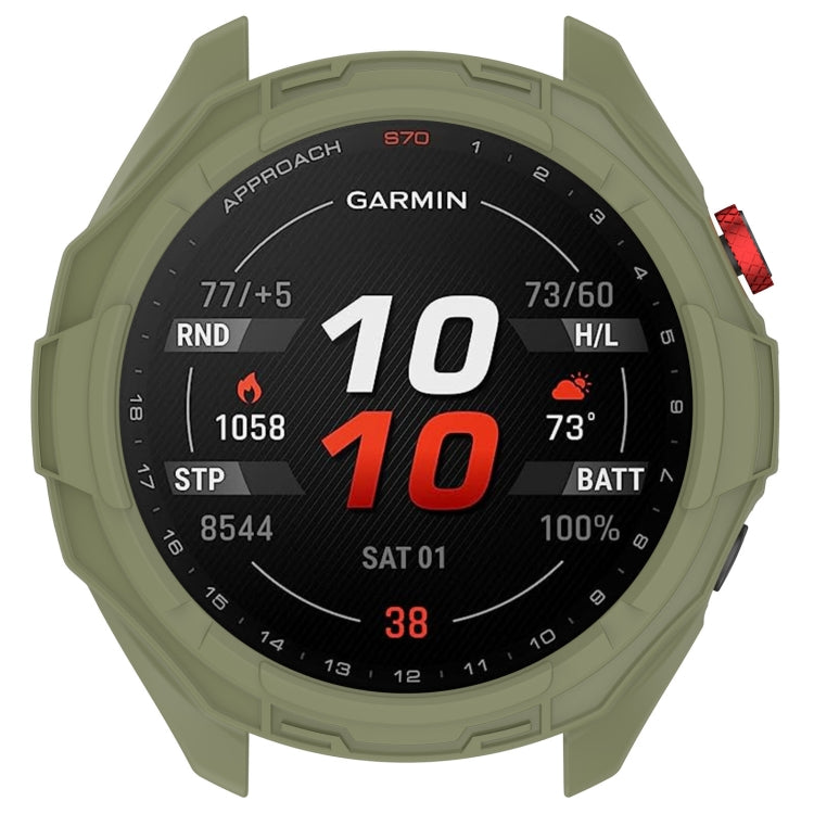 For Garmin Approach S70 42mm Armor Hollow Watch Protective Case(Green) - Watch Cases by PMC Jewellery | Online Shopping South Africa | PMC Jewellery