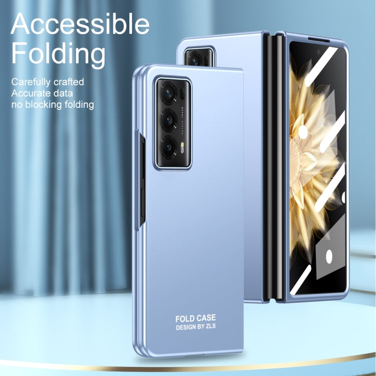 For Honor Magic V2 Integrated AG Matte Folding Phone Case(Black) - Honor Cases by PMC TechLife | Online Shopping South Africa | PMC TechLife | Buy Now Pay Later Mobicred