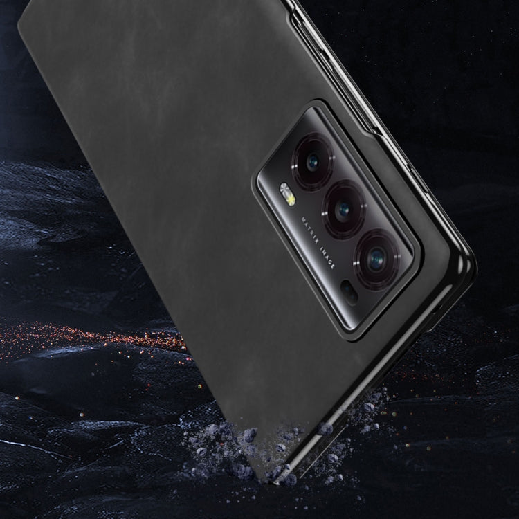 For Honor Magic V2 Celebrity Series Napa Texture Shockproof Phone Leather Case(Black) - Honor Cases by PMC Jewellery | Online Shopping South Africa | PMC Jewellery | Buy Now Pay Later Mobicred