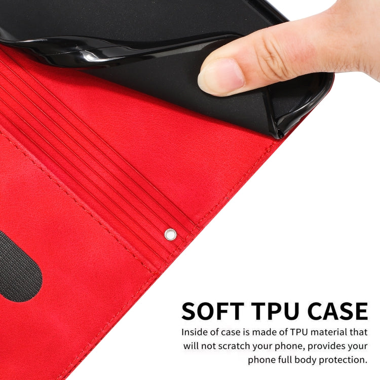 For Motorola Moto G Play 2024 Dream Triangle Leather Phone Case with Lanyard(Red) - Motorola Cases by PMC Jewellery | Online Shopping South Africa | PMC Jewellery | Buy Now Pay Later Mobicred