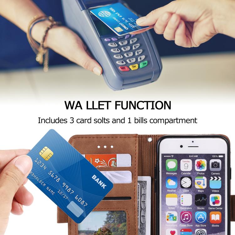 For iPhone 16e Retro Splicing Horizontal Flip Leather Phone Case(Grey) - iPhone 16e Cases by PMC TechLife | Online Shopping South Africa | PMC TechLife | Buy Now Pay Later Mobicred