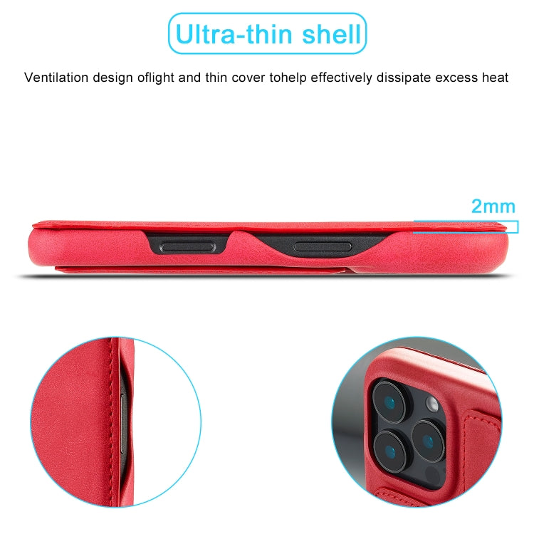 For iPhone 16 Pro Max LC.IMEEKE Hon Ancient Series Flip Leather Phone Case(Red) - free shipping - PMC Jewellery - Order now!