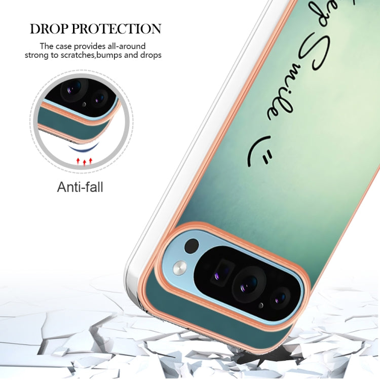 For Google Pixel 9 / 9 Pro Electroplating Dual-side IMD Phone Case(Smile) - Google Cases by PMC Jewellery | Online Shopping South Africa | PMC Jewellery | Buy Now Pay Later Mobicred