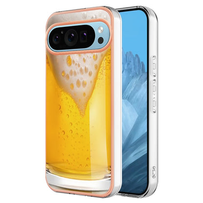 For Google Pixel 9 / 9 Pro Electroplating Dual-side IMD Phone Case(Draft Beer) - Google Cases by PMC Jewellery | Online Shopping South Africa | PMC Jewellery | Buy Now Pay Later Mobicred