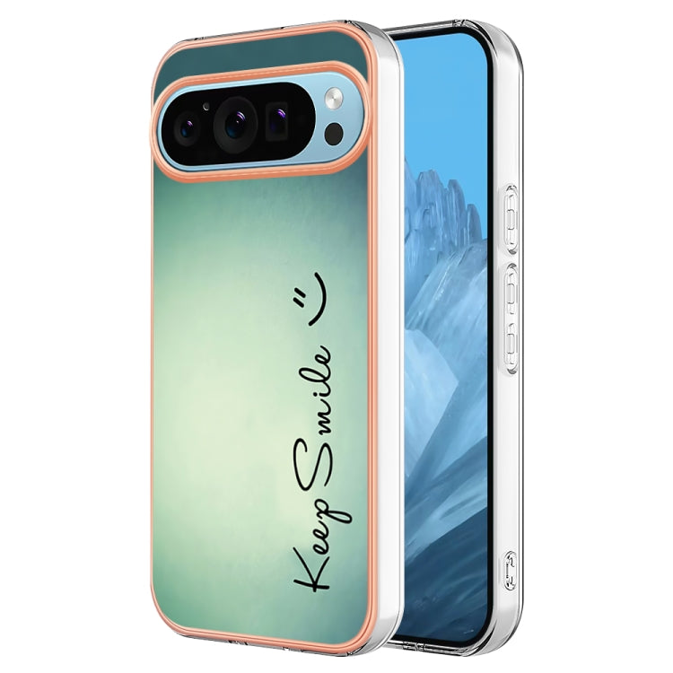 For Google Pixel 9 Pro XL Electroplating Dual-side IMD Phone Case(Smile) - Google Cases by PMC TechLife | Online Shopping South Africa | PMC TechLife | Buy Now Pay Later Mobicred