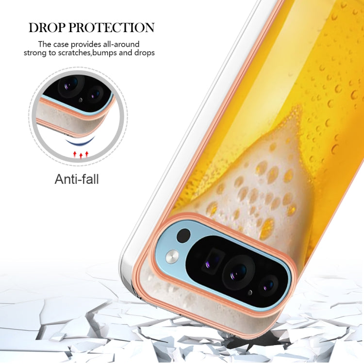 For Google Pixel 9 Pro XL Electroplating Dual-side IMD Phone Case(Draft Beer) - Google Cases by PMC Jewellery | Online Shopping South Africa | PMC Jewellery | Buy Now Pay Later Mobicred