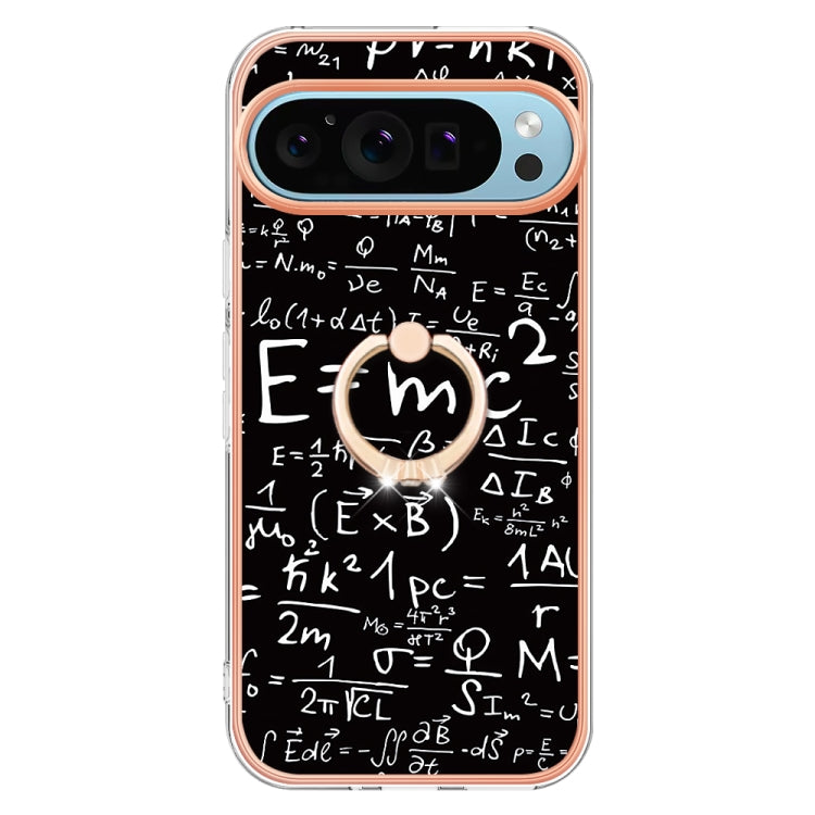 For Google Pixel 9 Pro XL Electroplating Dual-side IMD Phone Case with Ring Holder(Equation) - Google Cases by PMC TechLife | Online Shopping South Africa | PMC TechLife | Buy Now Pay Later Mobicred