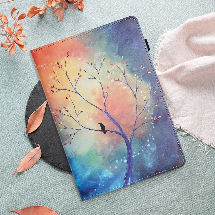 For Amazon Kindle Fire HD 10 2021 Sewing Litchi Texture Smart Leather Tablet Case(Oil Painting Tree) - Amazon by PMC TechLife | Online Shopping South Africa | PMC TechLife | Buy Now Pay Later Mobicred