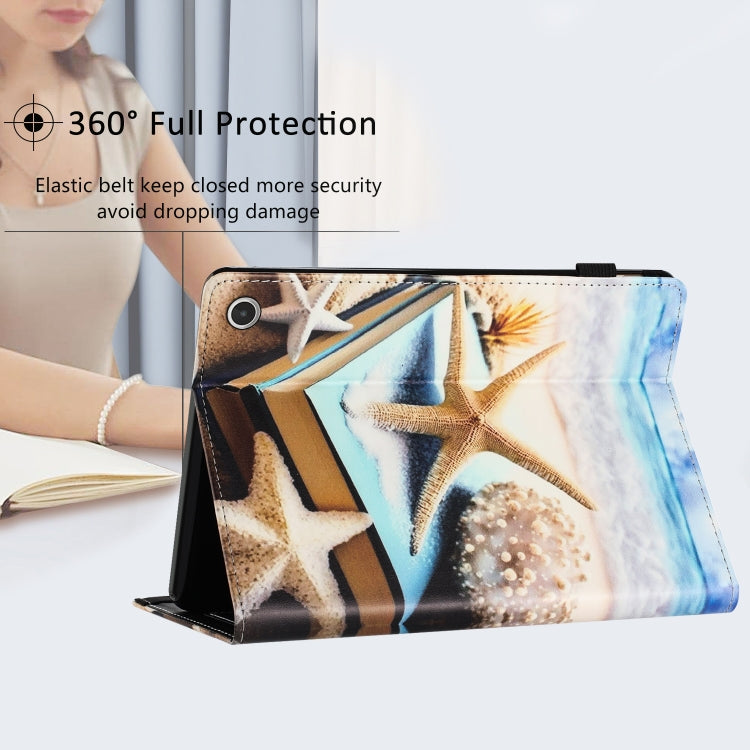 For Amazon Kindle Fire HD 10 2021 Sewing Litchi Texture Smart Leather Tablet Case(Starfish) - Amazon by PMC TechLife | Online Shopping South Africa | PMC TechLife | Buy Now Pay Later Mobicred