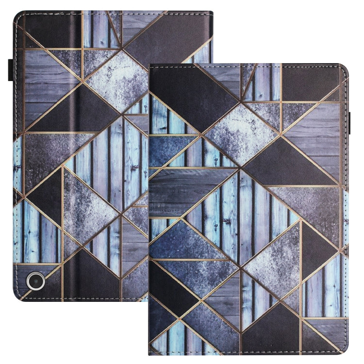 For Amazon Kindle Fire HD 10 2021 Sewing Litchi Texture Smart Leather Tablet Case(Marble) - Amazon by PMC TechLife | Online Shopping South Africa | PMC TechLife | Buy Now Pay Later Mobicred