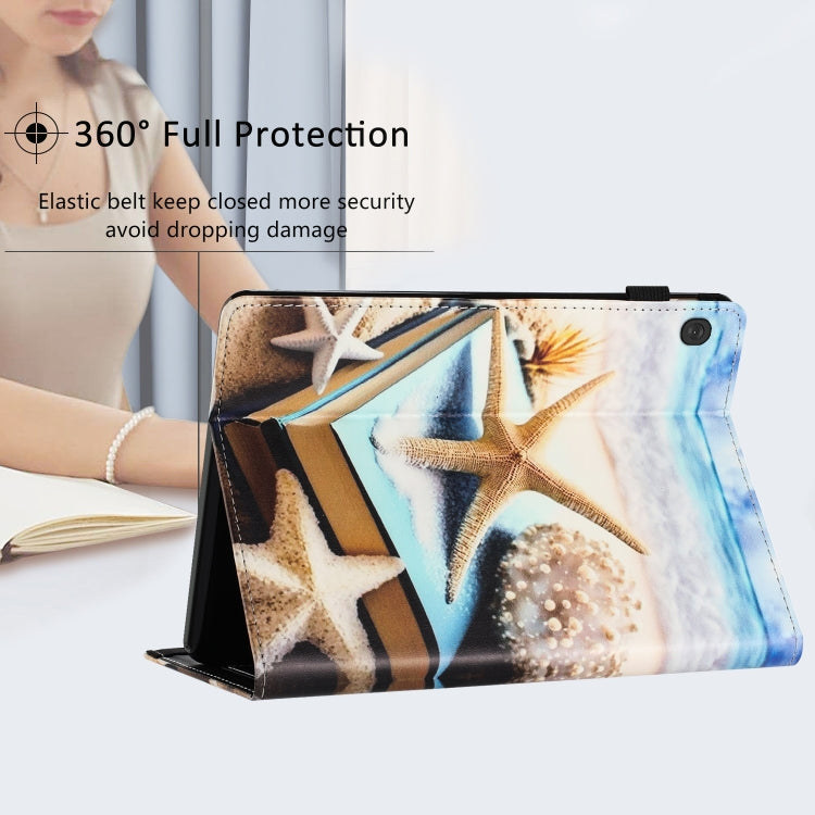 For Lenovo Tab M10 Sewing Litchi Texture Smart Leather Tablet Case(Starfish) - free shipping - PMC TechLife - Order now!