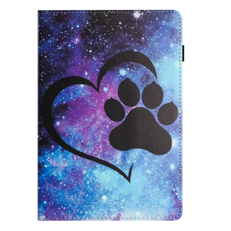 For Huawei MediaPad T5 10 Sewing Litchi Texture Smart Leather Tablet Case(Footprint) - Huawei by PMC TechLife | Online Shopping South Africa | PMC TechLife | Buy Now Pay Later Mobicred