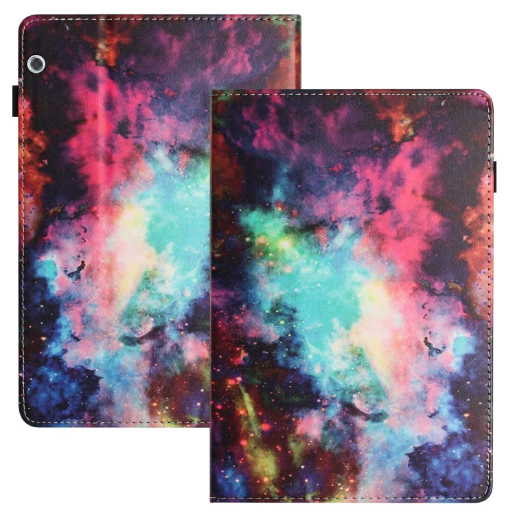 For Huawei MediaPad T5 10 Sewing Litchi Texture Smart Leather Tablet Case(Starry Sky) - Huawei by PMC TechLife | Online Shopping South Africa | PMC TechLife | Buy Now Pay Later Mobicred