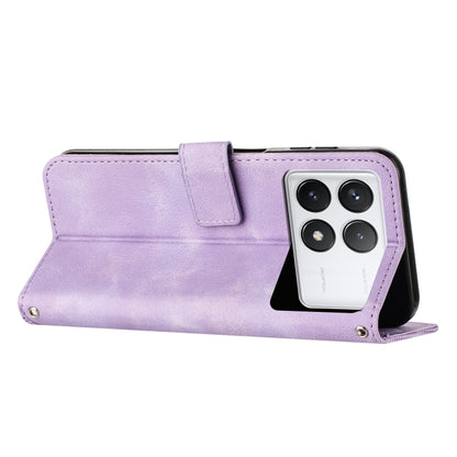 For Xiaomi Redmi K70 / K70 Pro Dream Triangle Leather Phone Case with Lanyard(Purple) - K70 Pro Cases by PMC Jewellery | Online Shopping South Africa | PMC Jewellery | Buy Now Pay Later Mobicred