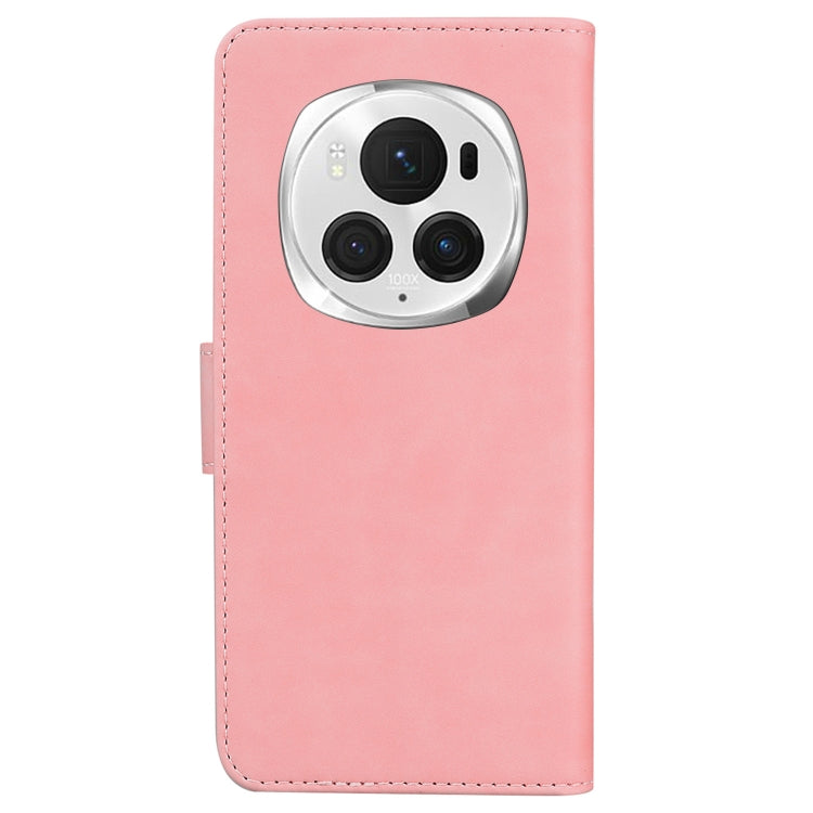 For Honor Magic6 Pro Skin Feel Pure Color Flip Leather Phone Case(Pink) - Honor Cases by PMC Jewellery | Online Shopping South Africa | PMC Jewellery | Buy Now Pay Later Mobicred