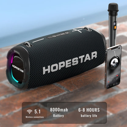 HOPESTAR A6 Max IPX6 Waterproof Outdoor Portable Bluetooth Speaker(Black) - Desktop Speaker by HOPESTAR | Online Shopping South Africa | PMC Jewellery | Buy Now Pay Later Mobicred