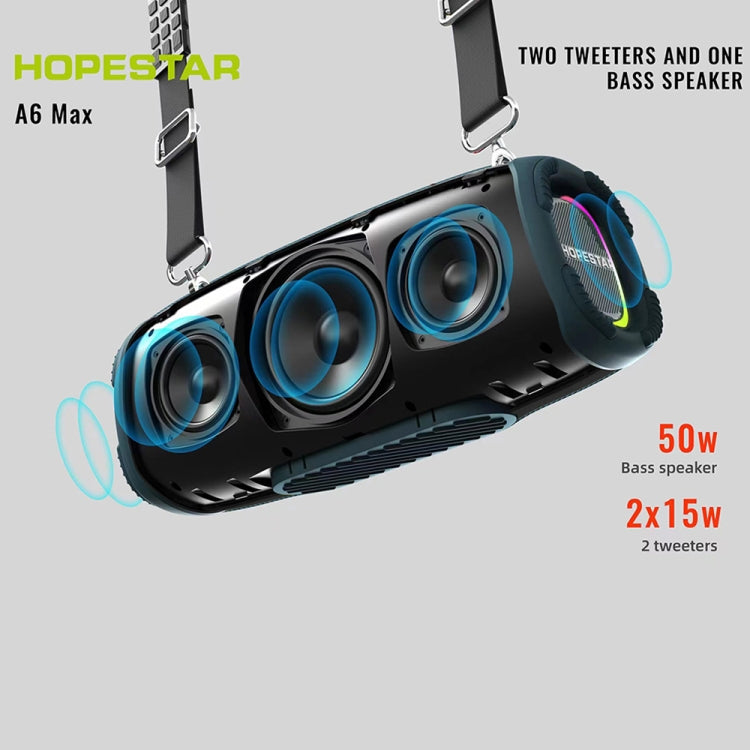 HOPESTAR A6 Max IPX6 Waterproof Outdoor Portable Bluetooth Speaker(Black) - Desktop Speaker by HOPESTAR | Online Shopping South Africa | PMC Jewellery | Buy Now Pay Later Mobicred