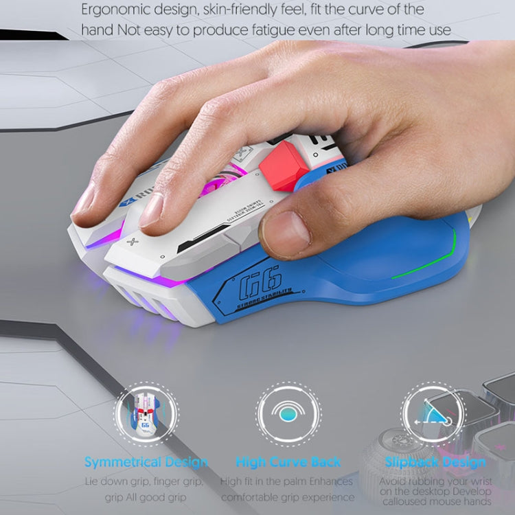 HXSJ G6 10 Keys RGB 12800DPI Tri-mode Wireless Gaming Mouse(Yellow) - free shipping - PMC TechLife - Order now!