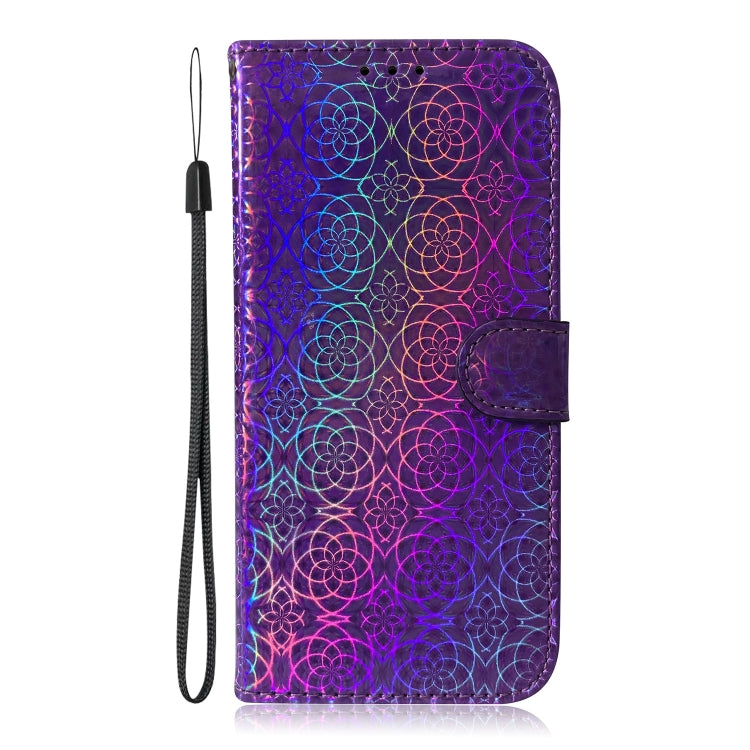 For Honor 90 Colorful Magnetic Buckle Leather Phone Case(Purple) - Honor Cases by PMC TechLife | Online Shopping South Africa | PMC TechLife