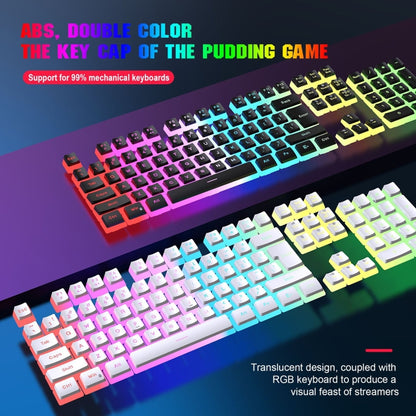 HXSJ L200 Wired RGB Backlit Keyboard 104 Pudding Key Caps(White) - Wired Keyboard by HXSJ | Online Shopping South Africa | PMC Jewellery | Buy Now Pay Later Mobicred