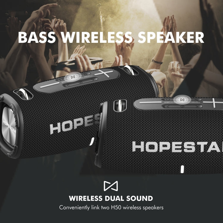 HOPESTAR H50 lPX6 Waterproof Portable Wireless Bluetooth Speaker(Black) - Desktop Speaker by HOPESTAR | Online Shopping South Africa | PMC Jewellery | Buy Now Pay Later Mobicred