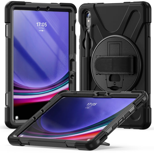 For Samsung Galaxy Tab S9 / S8 / S7 Rotary Handle Grab TPU + PC Tablet Case(Black) - Galaxy Tab S9 Cases by PMC Jewellery | Online Shopping South Africa | PMC Jewellery | Buy Now Pay Later Mobicred