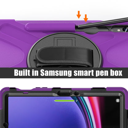 For Samsung Galaxy Tab S9 / S8 / S7 Rotary Handle Grab TPU + PC Tablet Case(Purple) - Galaxy Tab S9 Cases by PMC Jewellery | Online Shopping South Africa | PMC Jewellery | Buy Now Pay Later Mobicred